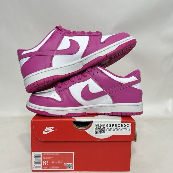 GS Nike Dunk Low BG  Nike Dunk Low BG “White Active Fuchsia”
